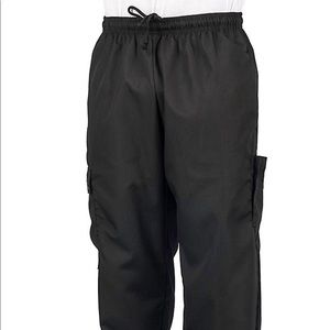 Black Cargo Chef Style Pants